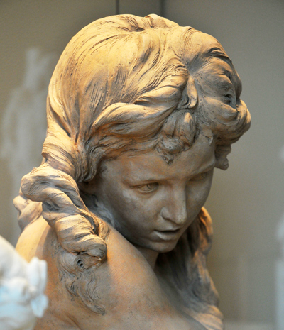 Jeune fille affligée. Jean Baptiste Stouf.